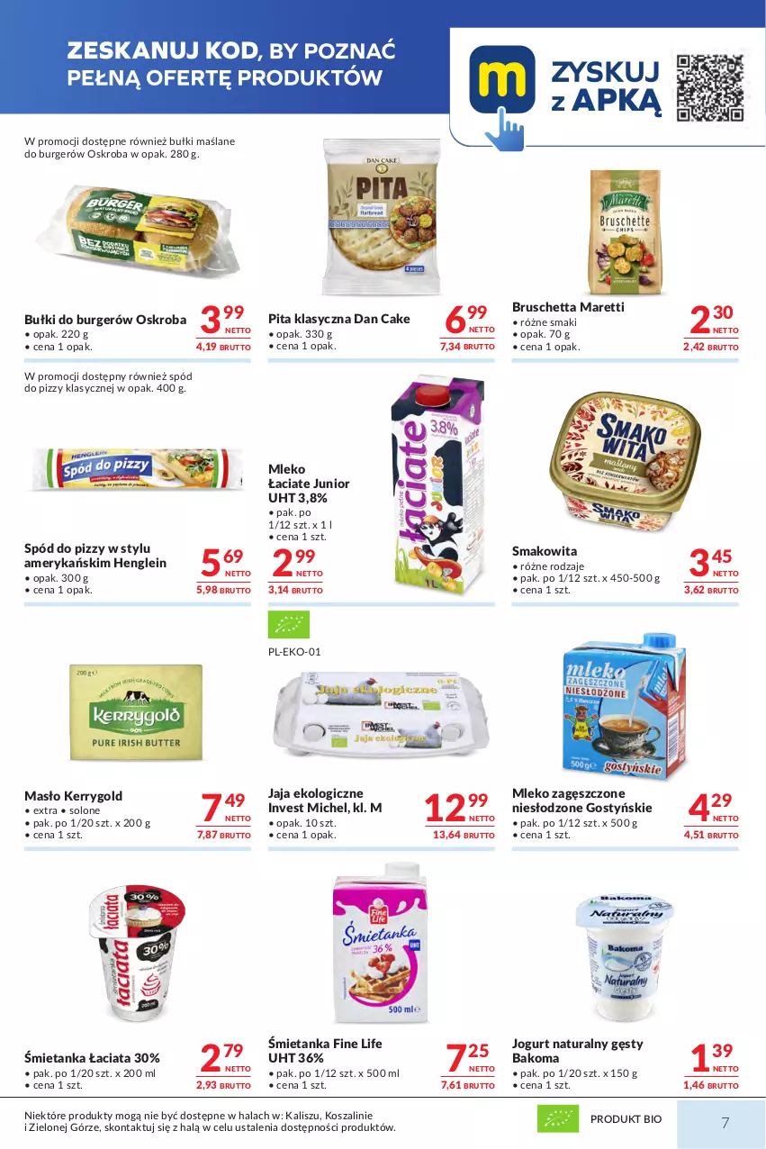 Gazetka promocyjna Makro - Mega oferty dla Twojego Sklepu - ważna 27.10 do 09.11.2026 - strona 7 - produkty: Bakoma, Burger, Dan Cake, Jaja, Jogurt, Jogurt naturalny, Kosz, Masło, Mleko, Mleko zagęszczone, Smakowita, Spód do pizzy, Szal
