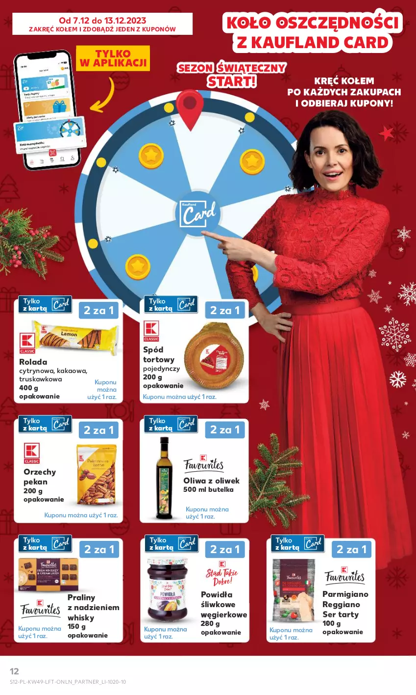 Gazetka promocyjna Kaufland - Gazetka tygodnia - ważna 07.12 do 13.12.2023 - strona 12 - produkty: Kakao, Oliwa, Oliwa z oliwek, Praliny, Rolada, Ser, Whisky