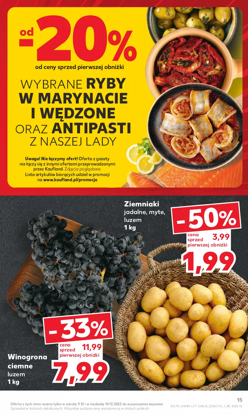 Gazetka promocyjna Kaufland - Gazetka tygodnia - ważna 07.12 do 13.12.2023 - strona 15 - produkty: Waga, Wino, Winogrona, Ziemniaki