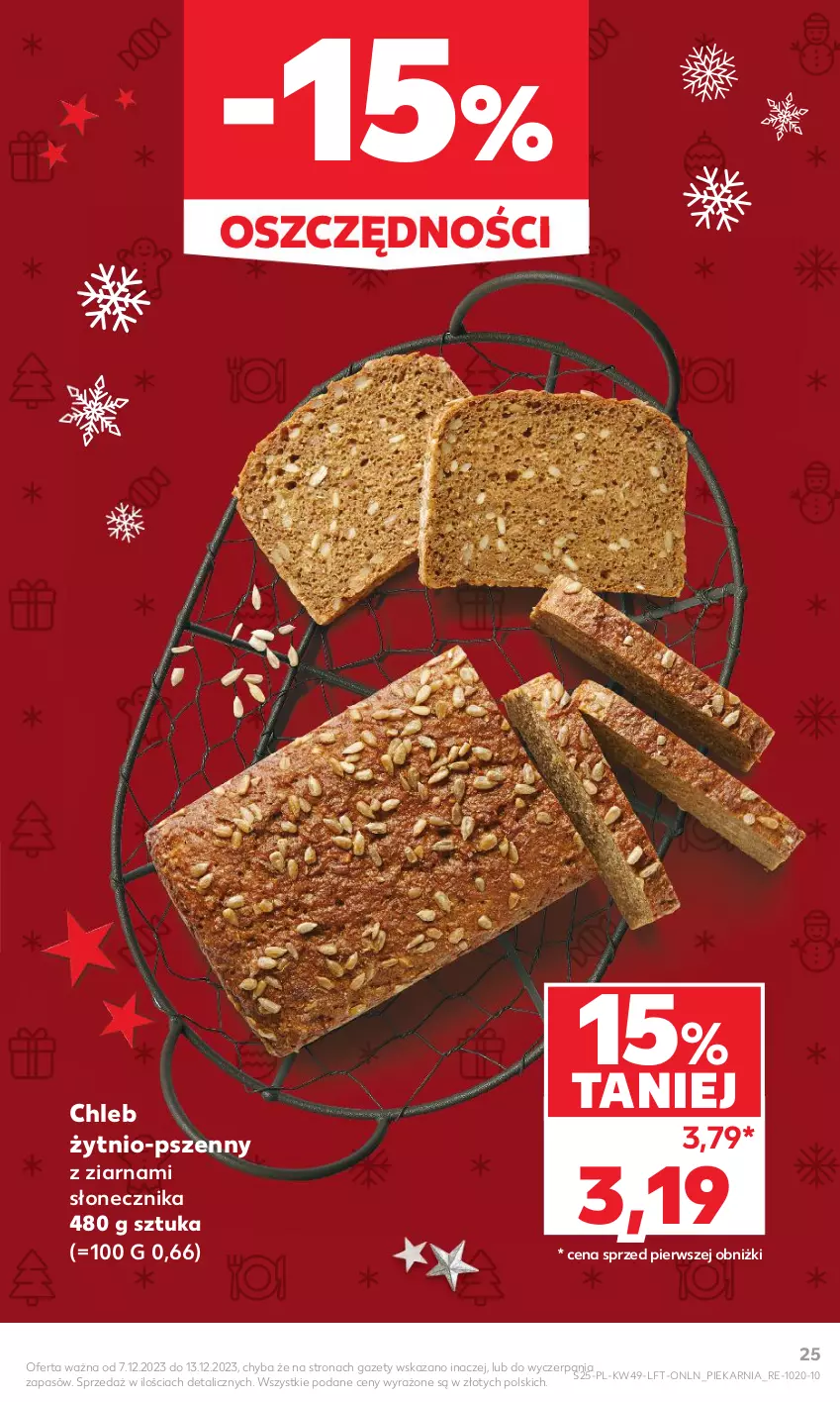 Gazetka promocyjna Kaufland - Gazetka tygodnia - ważna 07.12 do 13.12.2023 - strona 25 - produkty: Chleb