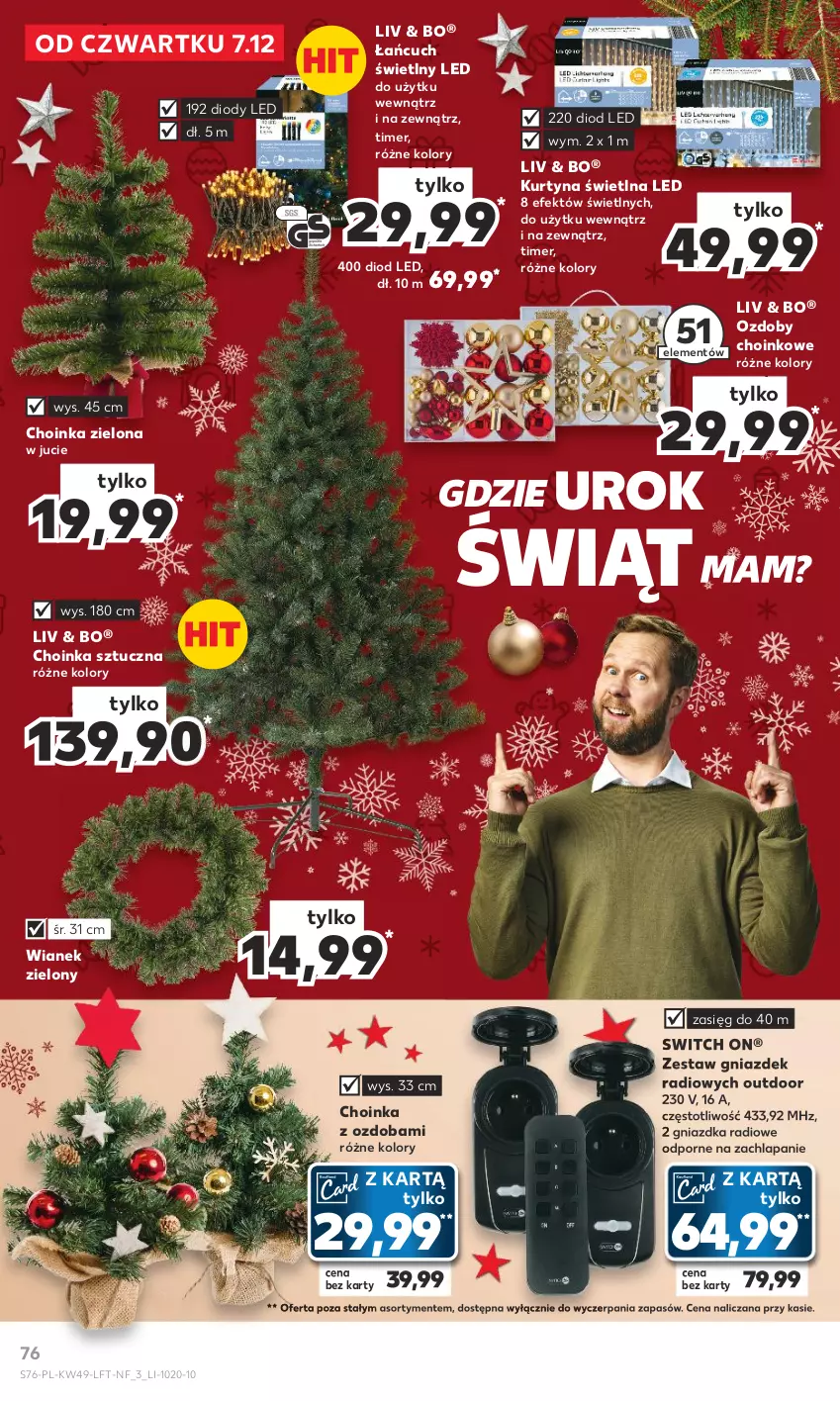 Gazetka promocyjna Kaufland - Gazetka tygodnia - ważna 07.12 do 13.12.2023 - strona 76 - produkty: Choinka, Inka, Ozdoba, Por