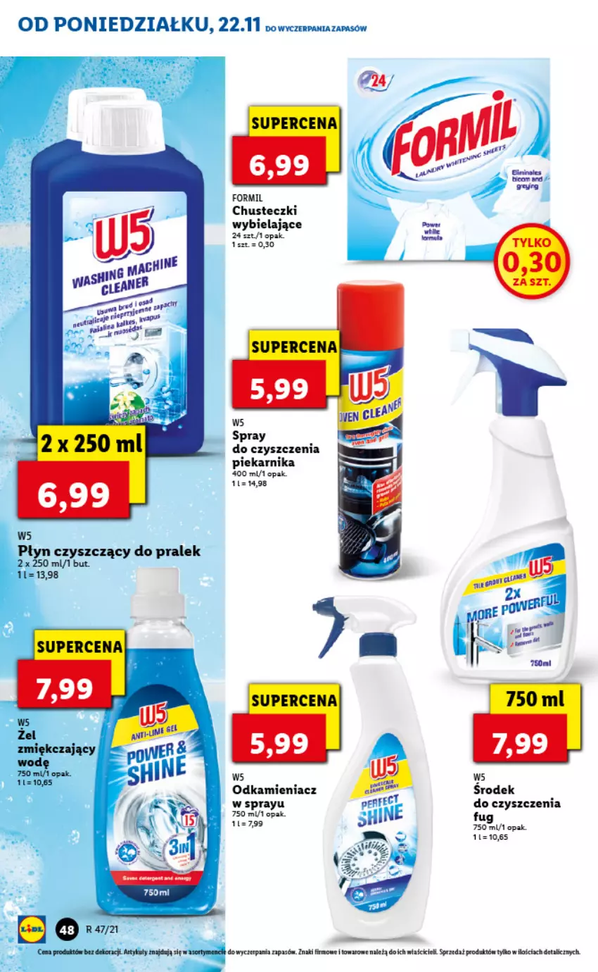 Gazetka promocyjna Lidl - GAZETKA - ważna 22.11 do 24.11.2021 - strona 48 - produkty: Chusteczki, Odkamieniacz, Piekarnik