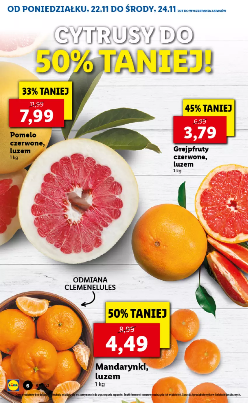 Gazetka promocyjna Lidl - GAZETKA - ważna 22.11 do 24.11.2021 - strona 6 - produkty: Mandarynki