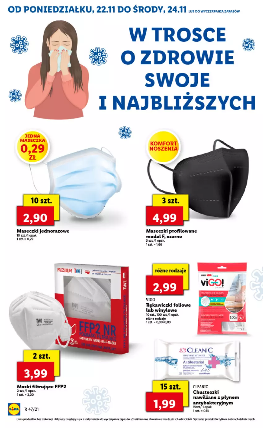 Gazetka promocyjna Lidl - GAZETKA - ważna 22.11 do 24.11.2021 - strona 60 - produkty: Chusteczki, Cleanic, JBL, Zdrowie