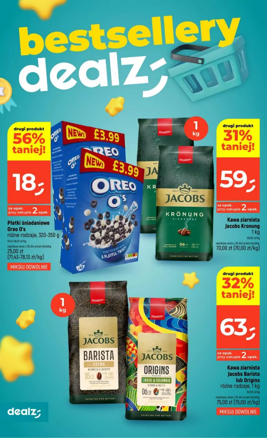 Gazetka promocyjna Dealz - NOWA GAZETKA - ważna 26.03 do 01.04.2026 - strona 38 - produkty: Danio, Gin, Jacobs, Kawa, Kawa ziarnista