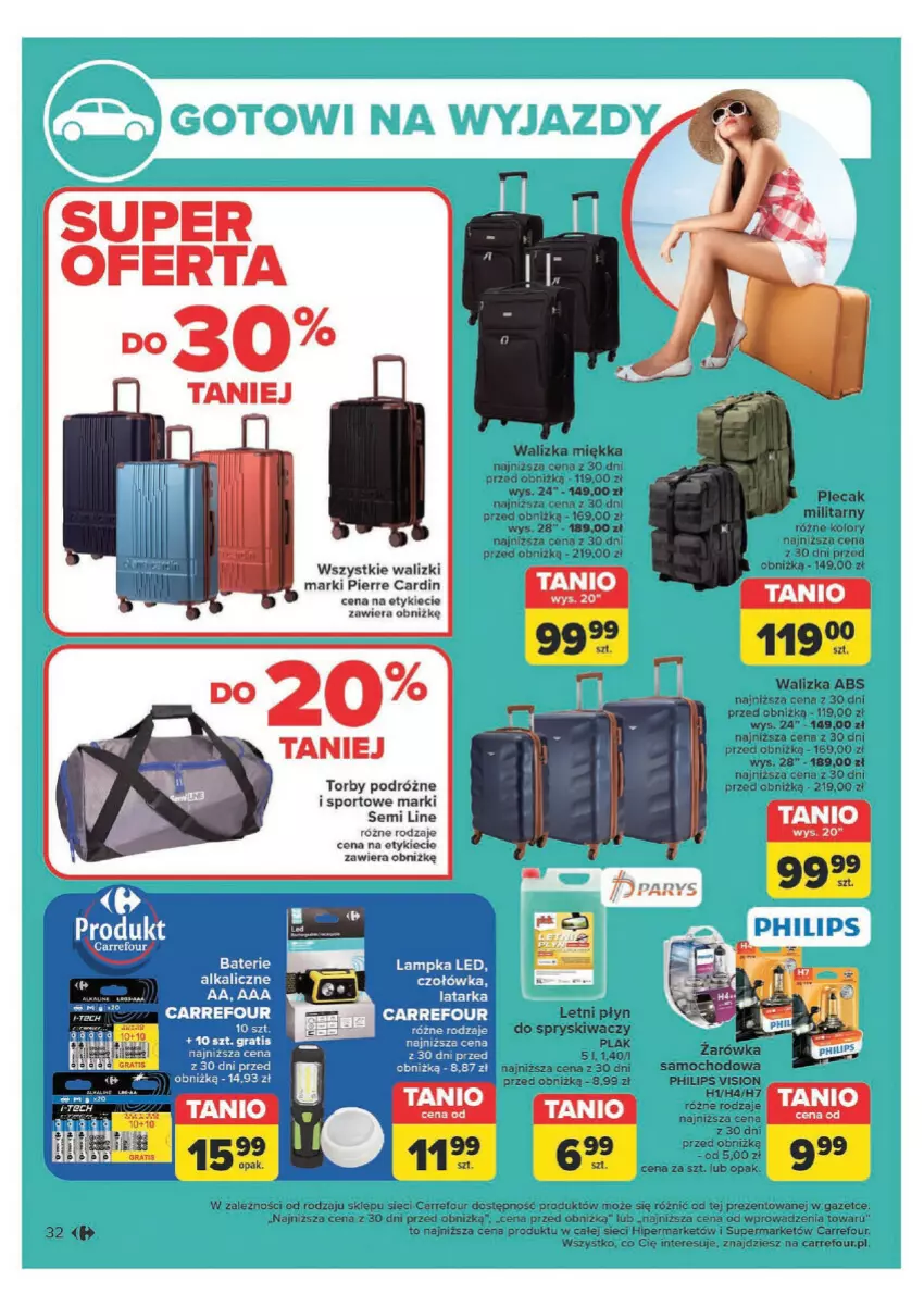 Gazetka promocyjna Carrefour - ważna 29.04 do 11.05.2024 - strona 28 - produkty: Philips, Pierre Cardin, Plecak, Płyn do spryskiwaczy, Por, Sport, Walizka