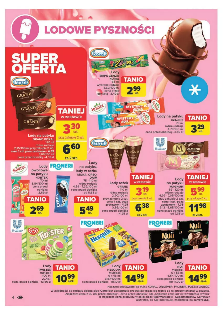 Gazetka promocyjna Carrefour - ważna 29.04 do 11.05.2024 - strona 41 - produkty: Czajnik, Gra, Hortex, Lody, Milka, Ogród, Oreo