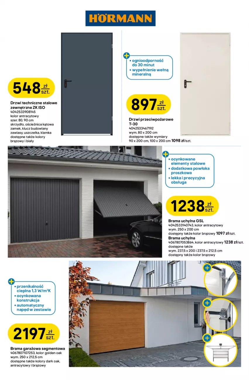 Gazetka promocyjna Castorama - Gazetka Budowa i Remont 29.07-11.08.2026 - ważna 29.07 do 11.08.2026 - strona 29 - produkty: Cynk, Drzwi, Garaż, Klamka, Por, Rama