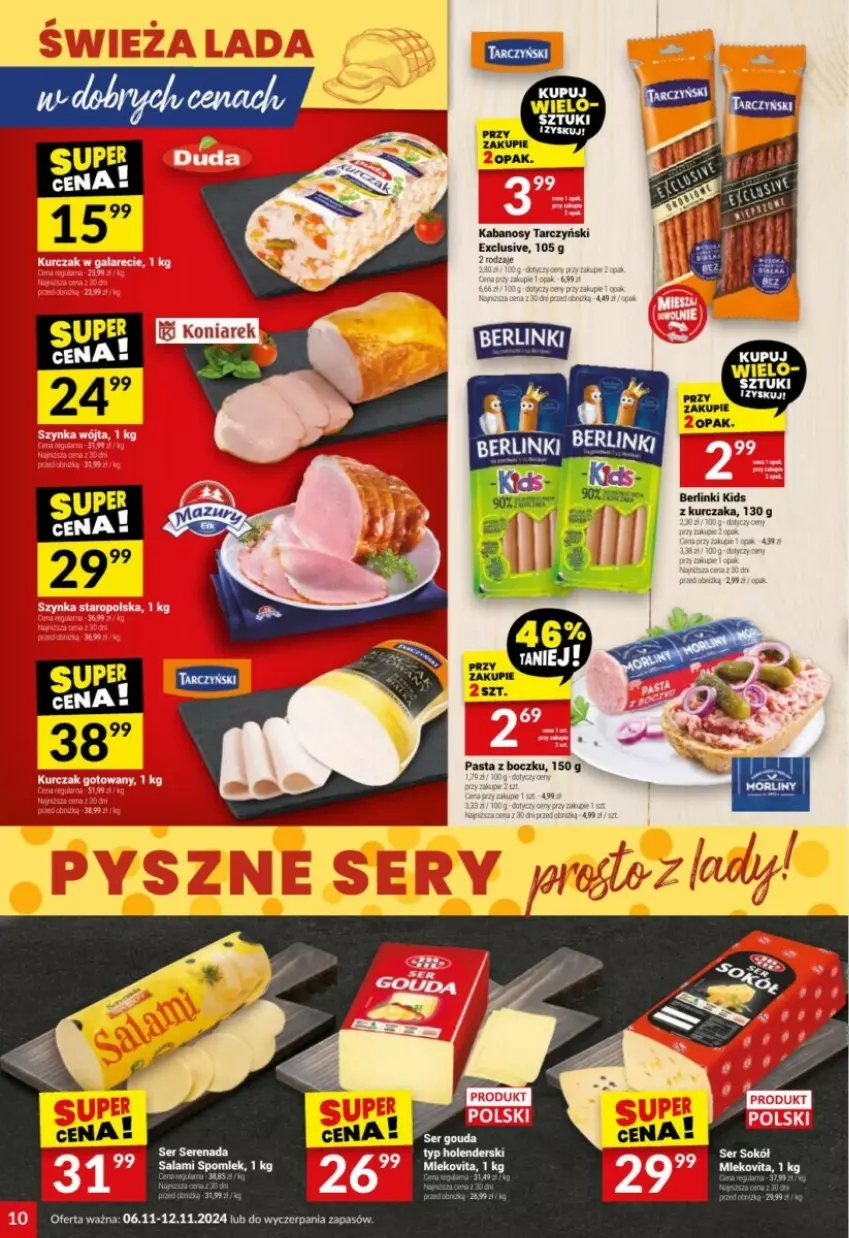 Gazetka promocyjna Twoj Market - ważna 06.11 do 12.11.2024 - strona 2 - produkty: Berlinki, Kabanos, Tarczyński