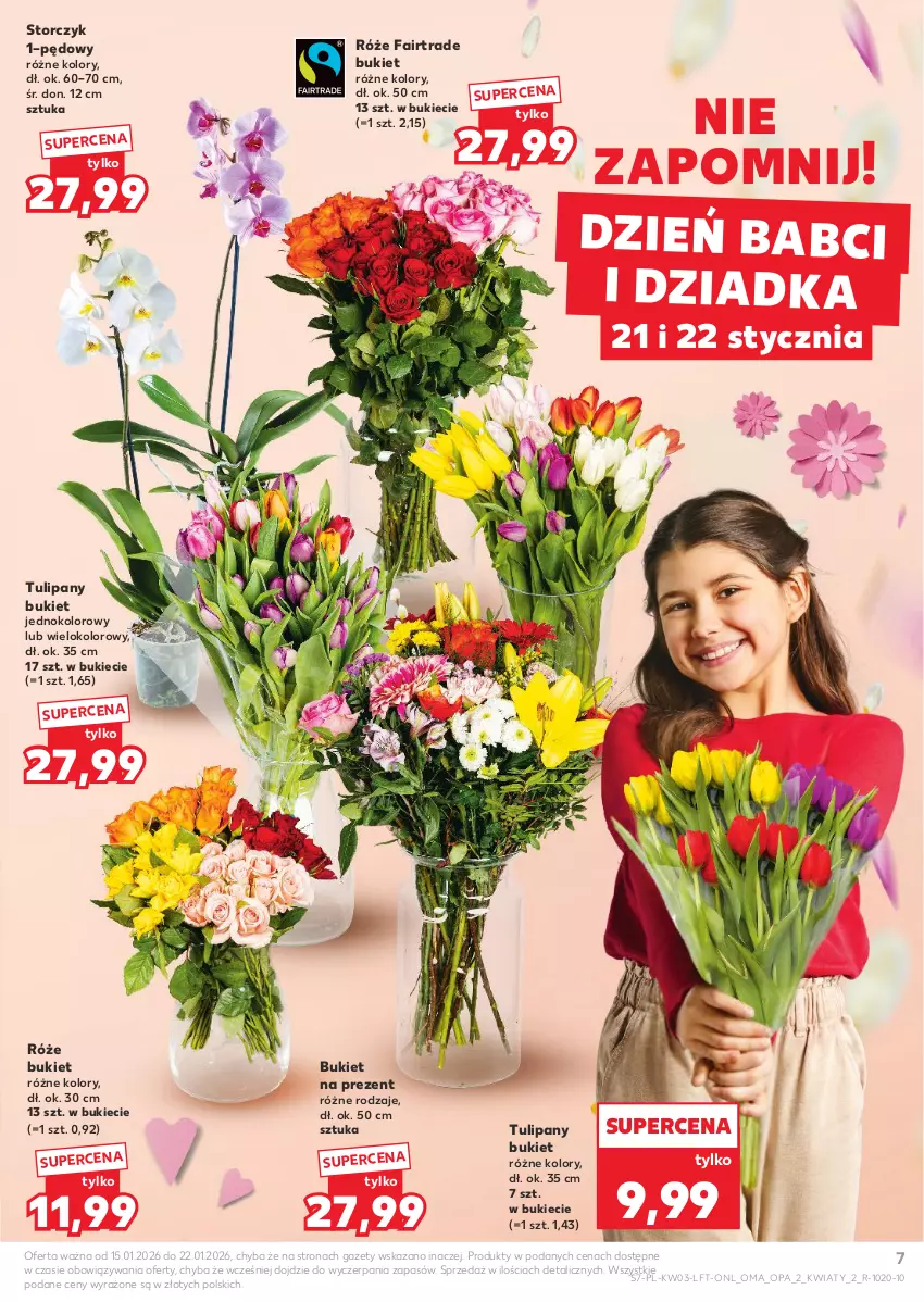Gazetka promocyjna Kaufland - Gazetka tygodnia - ważna 15.01 do 21.01.2026 - strona 7 - produkty: Bukiet, Fa, Storczyk, Tulipan