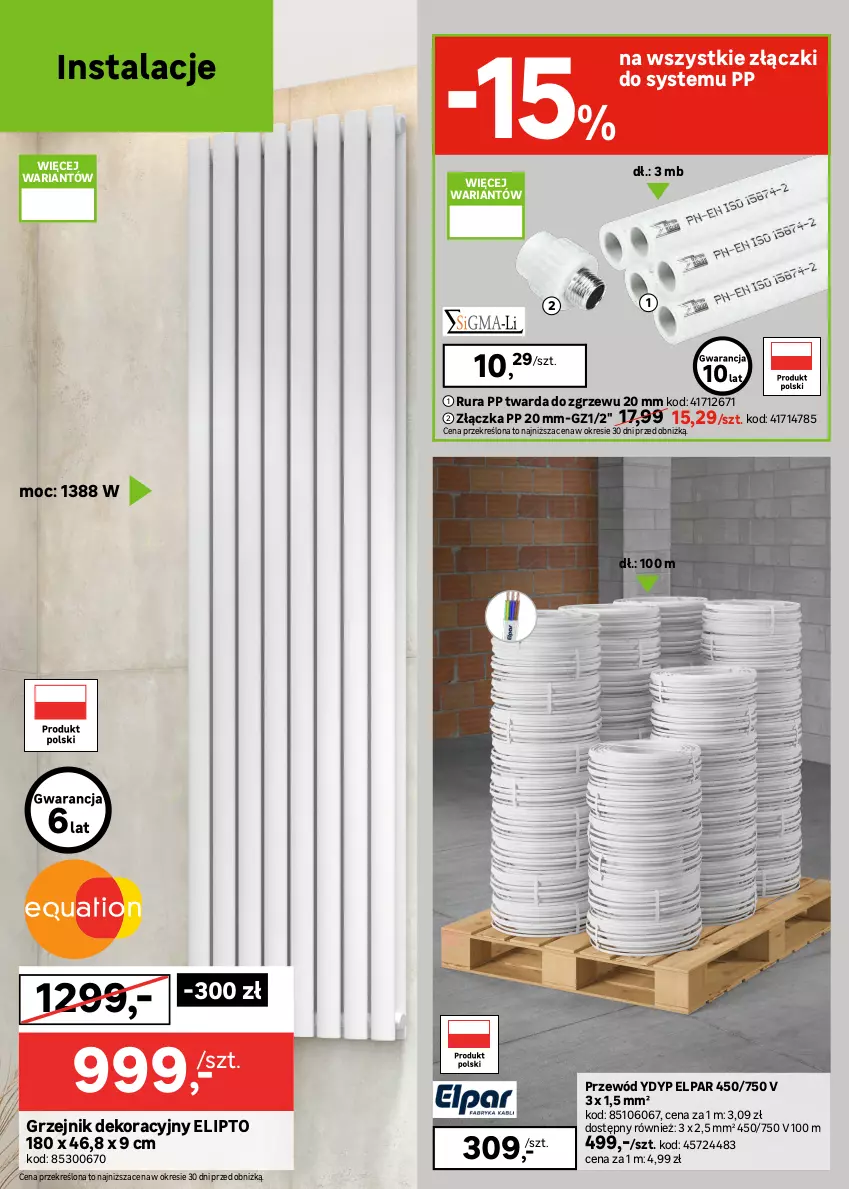 Gazetka promocyjna Leroy Merlin - Gazetka Leroy Merlin - ważna 25.02 do 24.03.2026 - strona 10 - produkty: Gres, Gres szkliwiony, Grzejnik, Lack, Por, Przewód, Rura, Ser