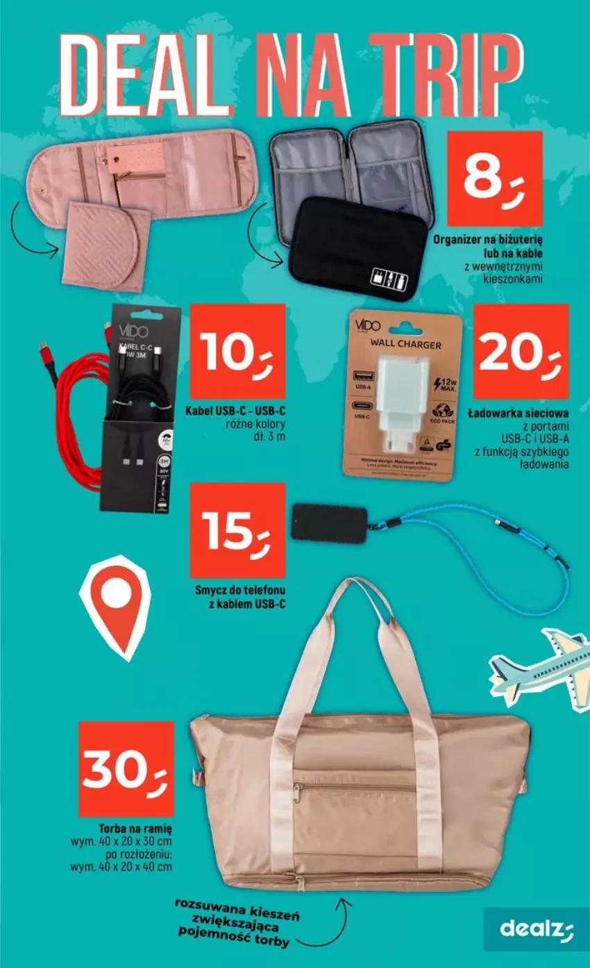Gazetka promocyjna Dealz - NOWA GAZETKA - ważna 25.06 do 01.07.2026 - strona 41 - produkty: Kabel USB, Organizer, Por, Smycz, Telefon, Torba, Warka