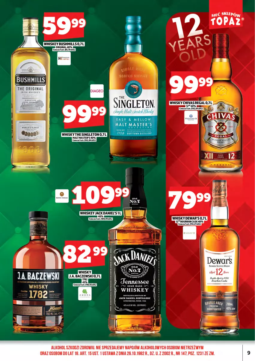 Gazetka promocyjna Topaz - Gazetka - ważna 01.05 do 14.05.2026 - strona 11 - produkty: Bourbon, Jack Daniel's, Top, Whiskey, Whisky