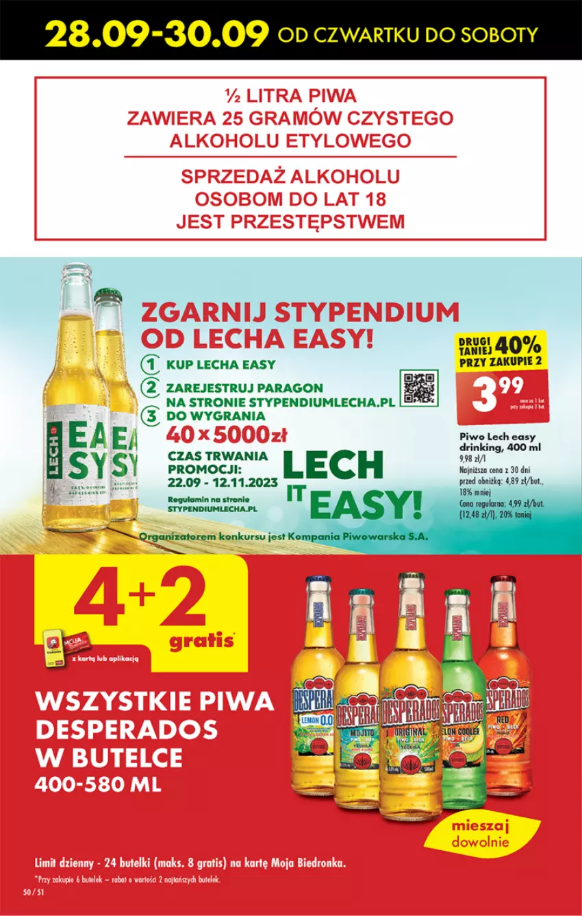 Gazetka promocyjna Biedronka - Od czwartku - ważna 28.09 do 04.10.2023 - strona 50 - produkty: Gra, Piwo