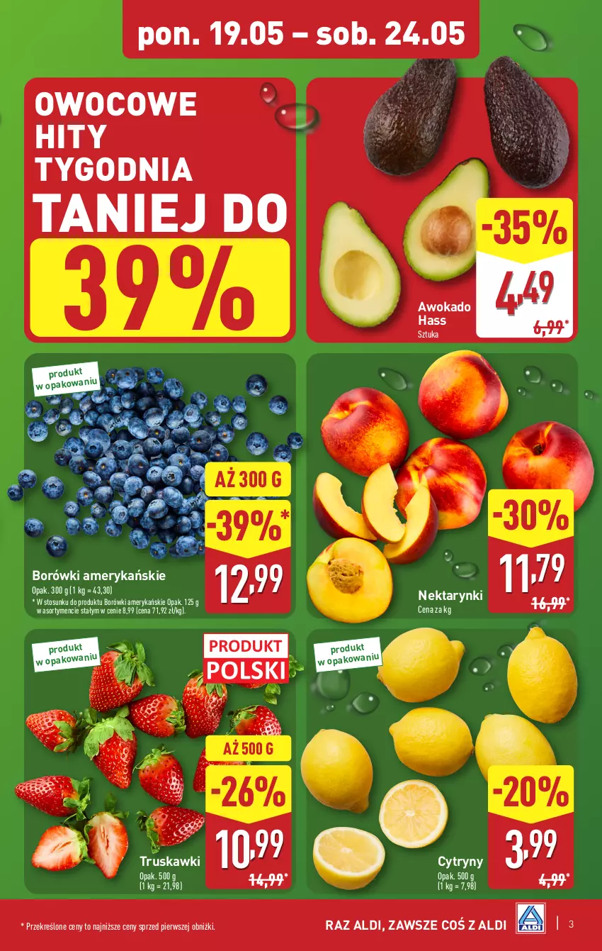 Gazetka promocyjna Aldi - Pełna oferta - ważna 19.05 do 24.05.2025 - strona 3 - produkty: Cytryny, Nektar, Truskawki