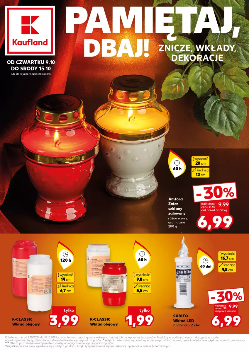 Gazetka promocyjna Kaufland - Kaufland - ważna 09.10 do 15.10.2025 - strona 1 - produkty: Znicz