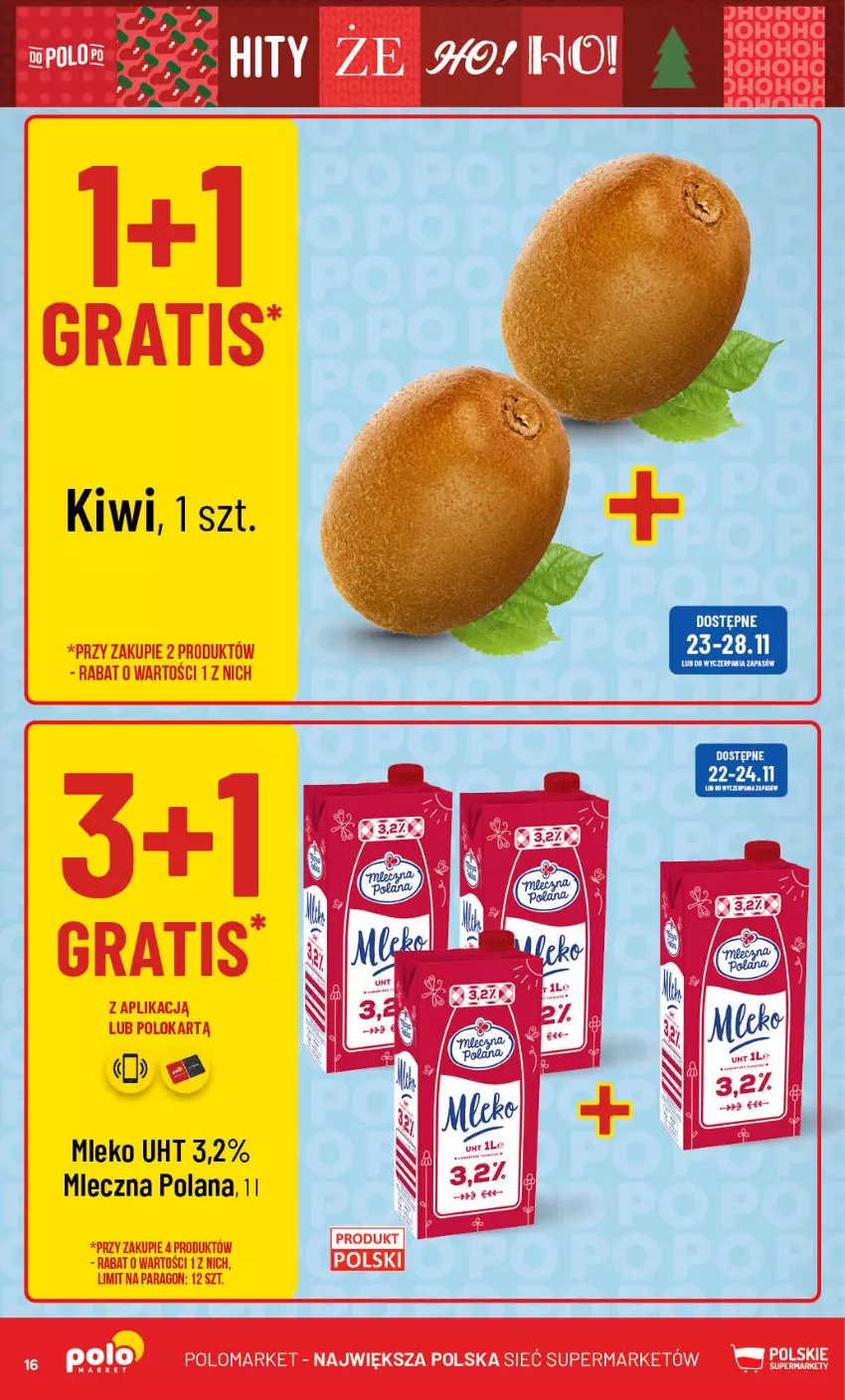 Gazetka promocyjna PoloMarket - Gazetka pomocyjna - ważna 22.11 do 28.11.2023 - strona 16 - produkty: Gra, Kiwi, LANA, Mleko