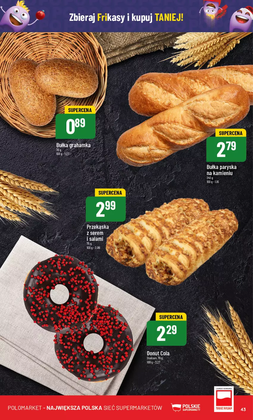 Gazetka promocyjna PoloMarket - Gazetka pomocyjna - ważna 22.11 do 28.11.2023 - strona 43 - produkty: Bułka, Donut