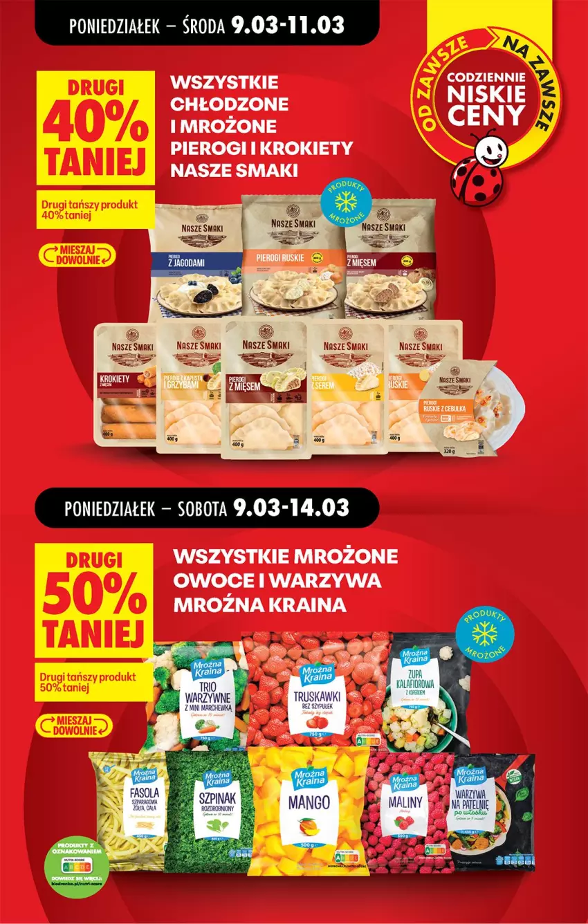Gazetka promocyjna Biedronka - Od Poniedziałku - ważna 09.03 do 14.03.2026 - strona 15 - produkty: Krokiety, Mrożone owoce i warzywa, Owoce, Pierogi, Warzywa
