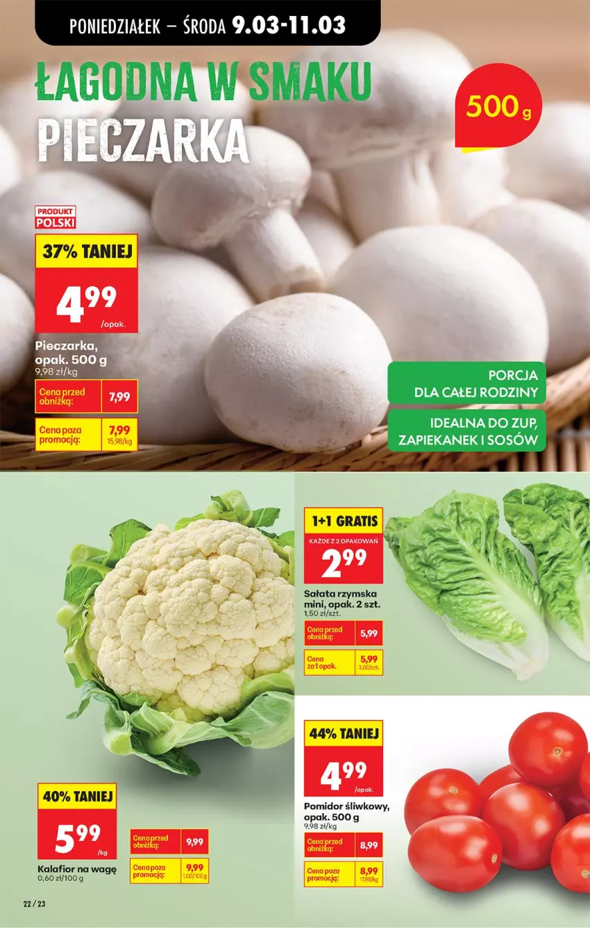 Gazetka promocyjna Biedronka - Od Poniedziałku - ważna 09.03 do 14.03.2026 - strona 24 - produkty: Kalafior, Piec, Pieczarka, Por, Sałat, Sos
