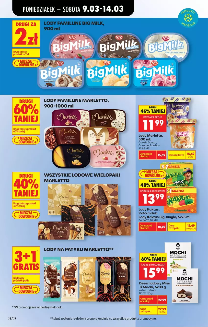 Gazetka promocyjna Biedronka - Od Poniedziałku - ważna 09.03 do 14.03.2026 - strona 44 - produkty: Big Milk, Deser, Fa, Gra, Kaktus, Lody, Por, Rura, Ser