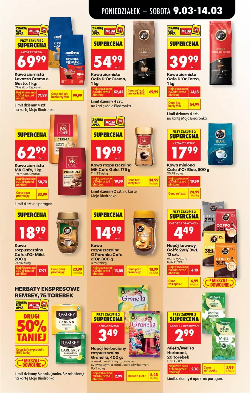 Gazetka promocyjna Biedronka - Od Poniedziałku - ważna 09.03 do 14.03.2026 - strona 53 - produkty: Earl Grey, Gra, Herbapol, Kawa, Kawa mielona, Kawa rozpuszczalna, Kawa ziarnista, Lavazza, Mięta, Napój, Por