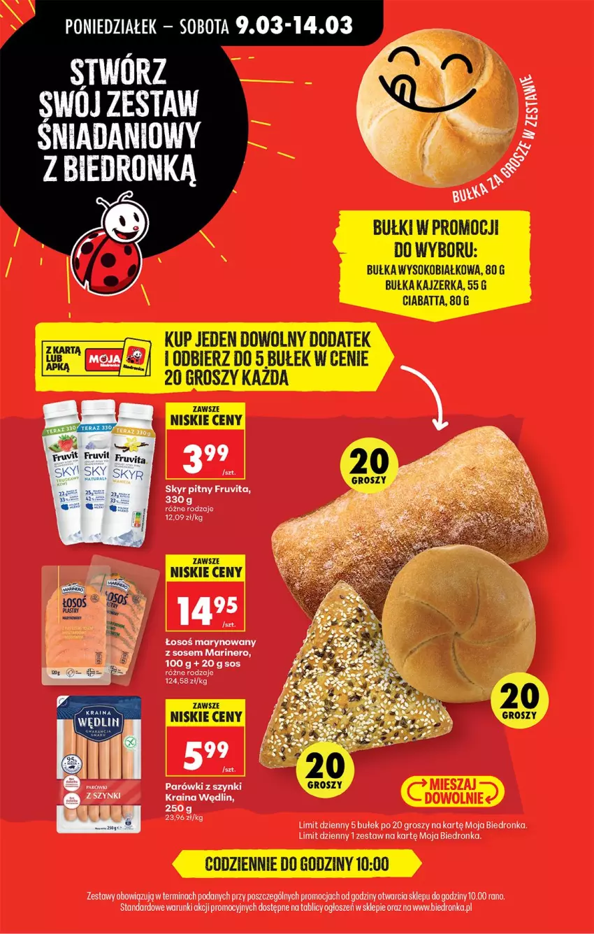 Gazetka promocyjna Biedronka - Od Poniedziałku - ważna 09.03 do 14.03.2026 - strona 54 - produkty: Bułka, Kajzerka, Sok, Sos