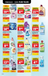 Gazetka promocyjna Biedronka - Od Poniedziałku - Gazetka - ważna od 14.03 do 14.03.2026 - strona 72 - produkty: Płyn do prania, Do mycia naczyń, Ajax, Balsam do mycia naczyń, Tablet, Perfum, Płyn do mycia naczyń, Odplamiacz, Woolite, Fairy, Płyn do mycia, Zmywarki, Flora, Płyn do szyb, Tabletki do zmywarki, Fa