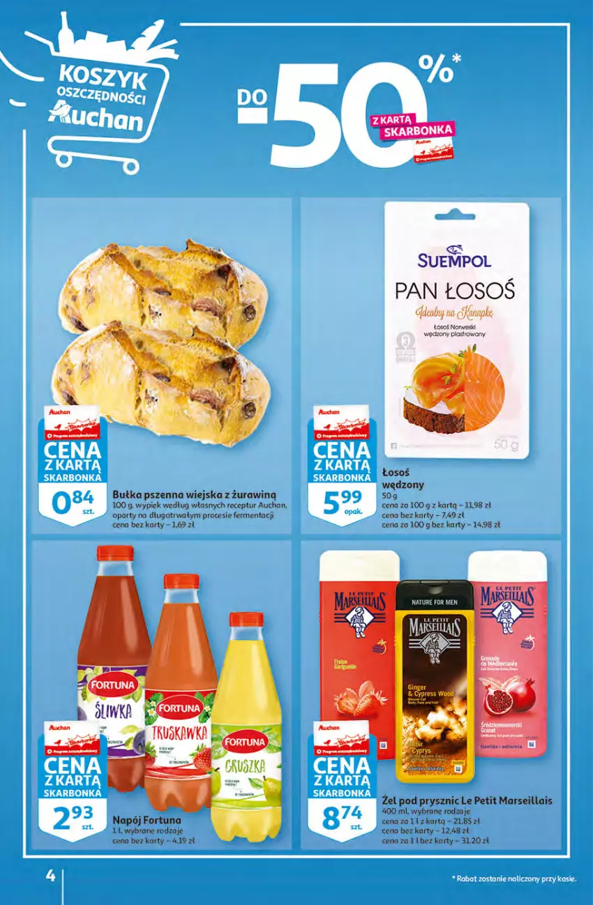 Gazetka promocyjna Auchan - Gazetka Rewelacyjne Wielopaki Hipermarket Auchan - ważna 23.02 do 01.03.2023 - strona 4 - produkty: Bułka, Fa, Fanta, Fortuna, Mars, Napój, Suempol