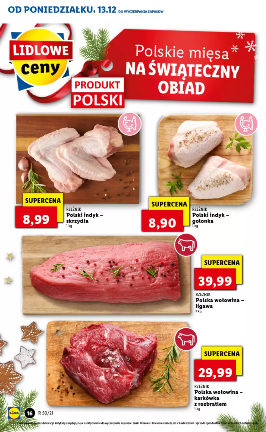 Gazetka promocyjna Lidl - GAZETKA - ważna 13.12 do 15.12.2021 - strona 16 - produkty: Wołowina