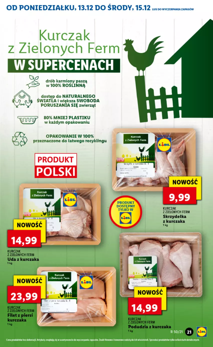 Gazetka promocyjna Lidl - GAZETKA - ważna 13.12 do 15.12.2021 - strona 21 - produkty: Drób, Fa, Karmi, Kurczak, Por