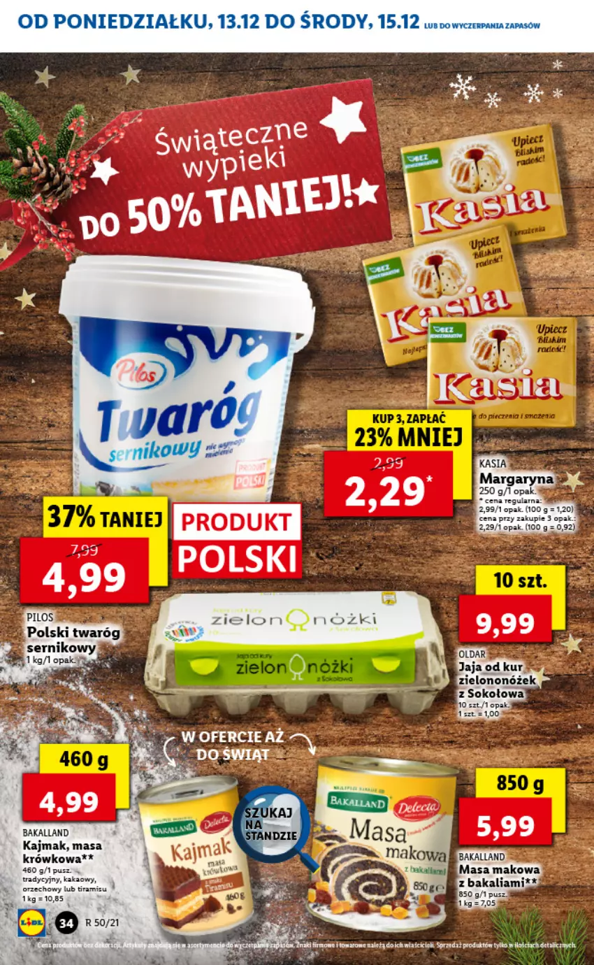 Gazetka promocyjna Lidl - GAZETKA - ważna 13.12 do 15.12.2021 - strona 34 - produkty: Bakalland, Masa krówkowa, Sok