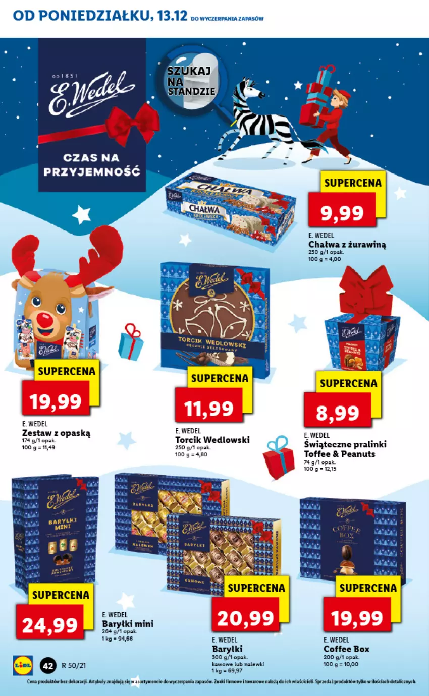 Gazetka promocyjna Lidl - GAZETKA - ważna 13.12 do 15.12.2021 - strona 42 - produkty: Baryłki, Chałwa, E. Wedel