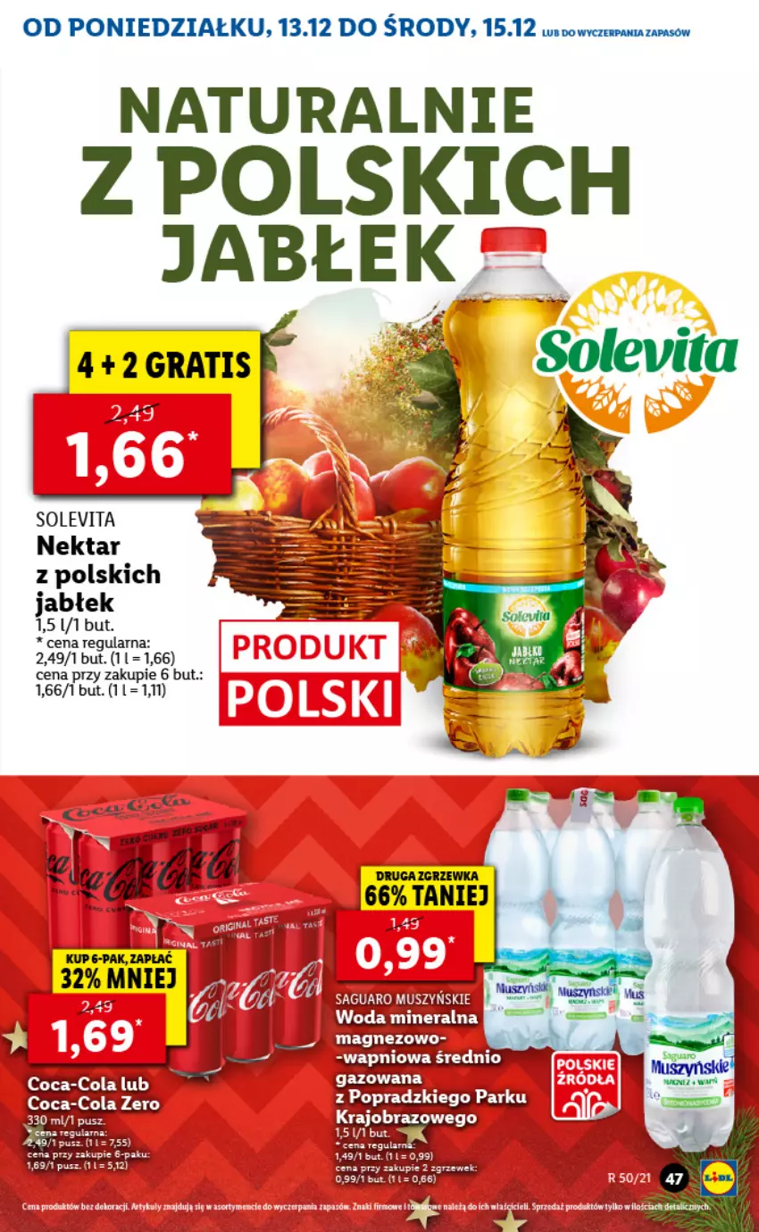 Gazetka promocyjna Lidl - GAZETKA - ważna 13.12 do 15.12.2021 - strona 47 - produkty: Magnez, Nektar, Woda, Woda mineralna