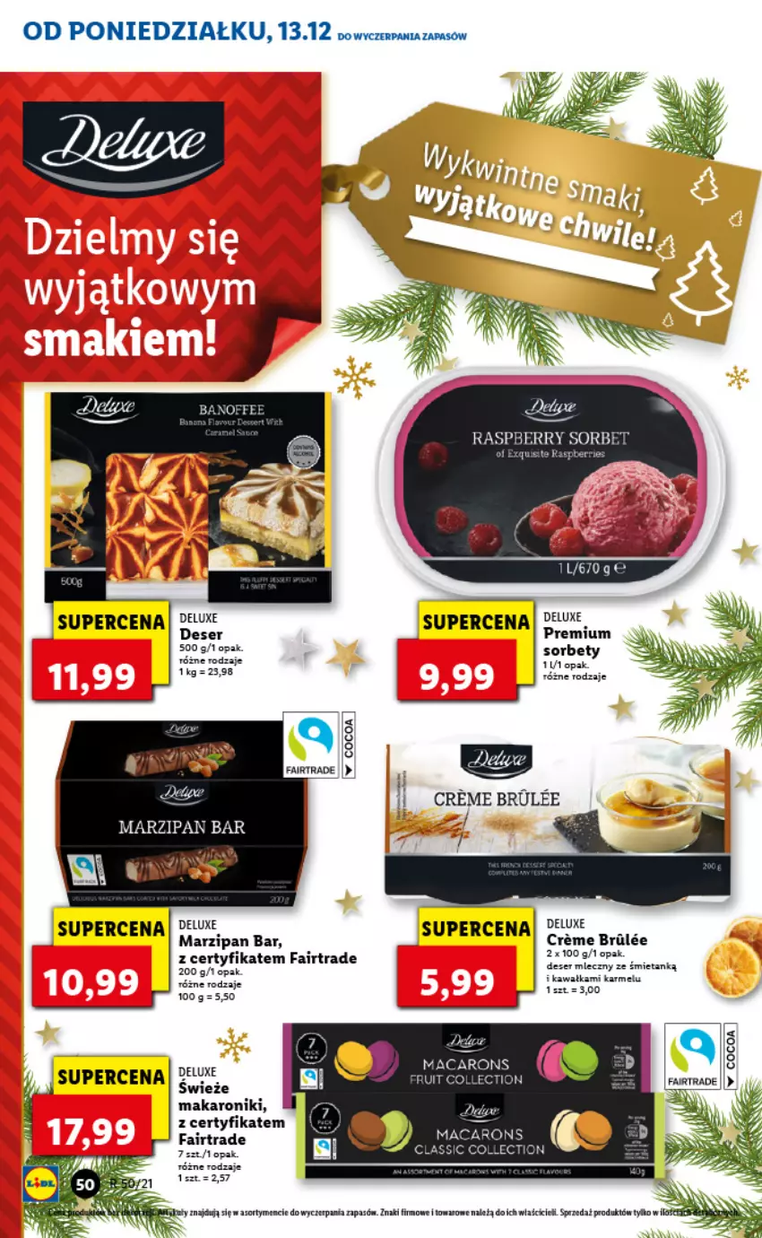 Gazetka promocyjna Lidl - GAZETKA - ważna 13.12 do 15.12.2021 - strona 50 - produkty: Deser, Deser mleczny, Fa, Kawa, Makaron, Ser