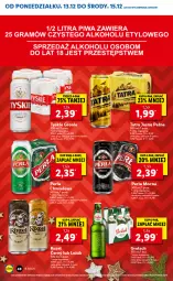 Gazetka promocyjna Lidl - GAZETKA - Gazetka - ważna od 15.12 do 15.12.2021 - strona 48 - produkty: Piwa, Gra, Tyskie, Tatra, Perła, Feta, LG, Fa
