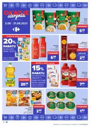 Gazetka promocyjna Carrefour - Gazetka Okazje sierpnia - Gazetka - ważna od 31.08 do 31.08.2021 - strona 10 - produkty: Ketchup, Makaron, Kujawski, Zupa, Bulion, Winiary, Pasztet, Lion, Pudliszki, Vegeta, Olej