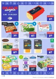 Gazetka promocyjna Carrefour - Gazetka Okazje sierpnia - Gazetka - ważna od 31.08 do 31.08.2021 - strona 4 - produkty: Ser, Mleko bez laktozy, Ementaler, Jaja, Serek, Pizza, Margaryna, Danio, POLMLEK, Masło, Szpinak, Hortex, Mleko, Fa