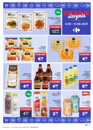 Gazetka promocyjna Carrefour - Gazetka Okazje sierpnia - Gazetka - ważna od 31.08 do 31.08.2021 - strona 5 - produkty: Piec, Hummus, Mięso mielone, Mus, Lemoniada, Müllermilch, Jogurt, Napój roślinny, Rolmlecz, Virtu, Zapiekanka, Pieczarka, Burger, Müller, Chleb, Napój, Jogurt pitny, Mięso