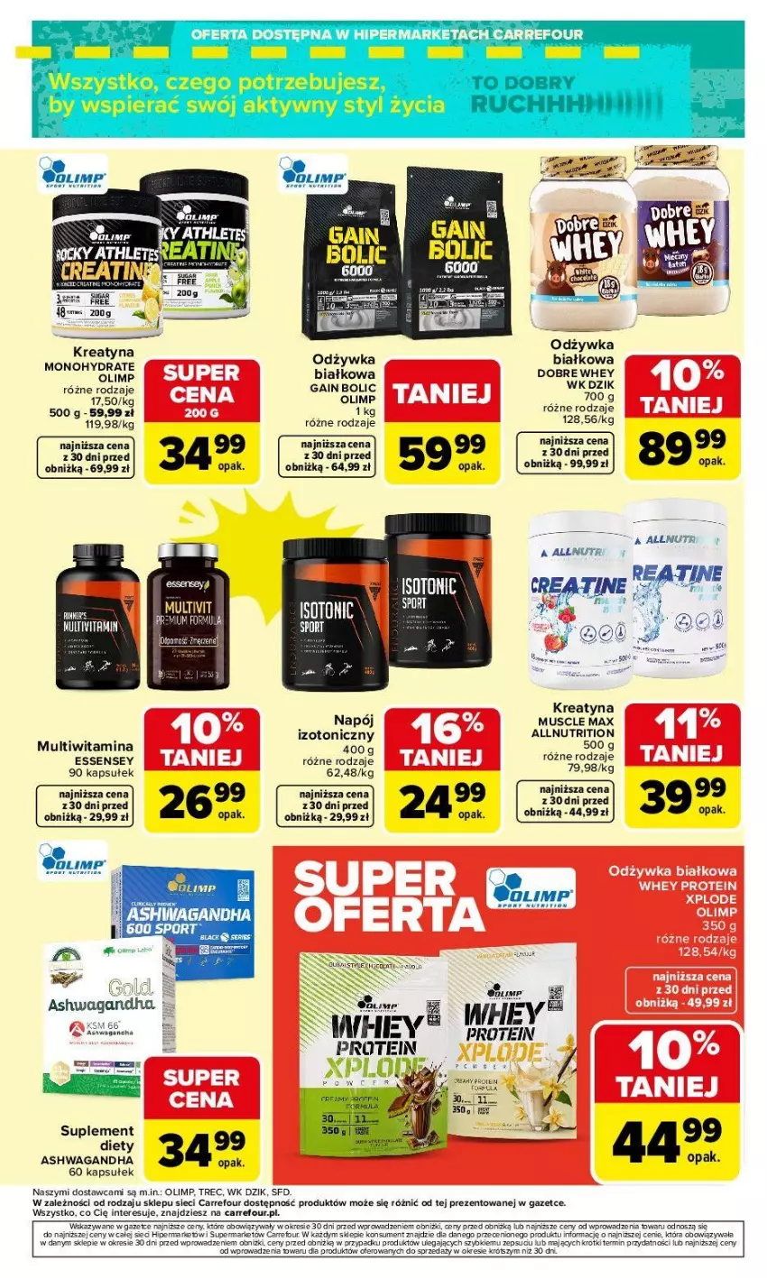 Gazetka promocyjna Carrefour - Gazetka ACTIVE FOOD - ważna 07.04 do 18.04.2026 - strona 13 - produkty: Fa, Gry, Mus, Odżywka, Por, Ser, Suplement diety, Taft, Waga
