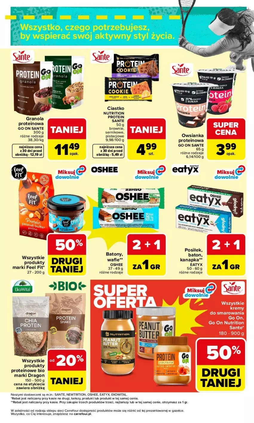 Gazetka promocyjna Carrefour - Gazetka ACTIVE FOOD - ważna 07.04 do 18.04.2026 - strona 3 - produkty: Baton, Brownie, Gra, Granola, LG, Oshee, Owsianka, Por, Sante, Ser