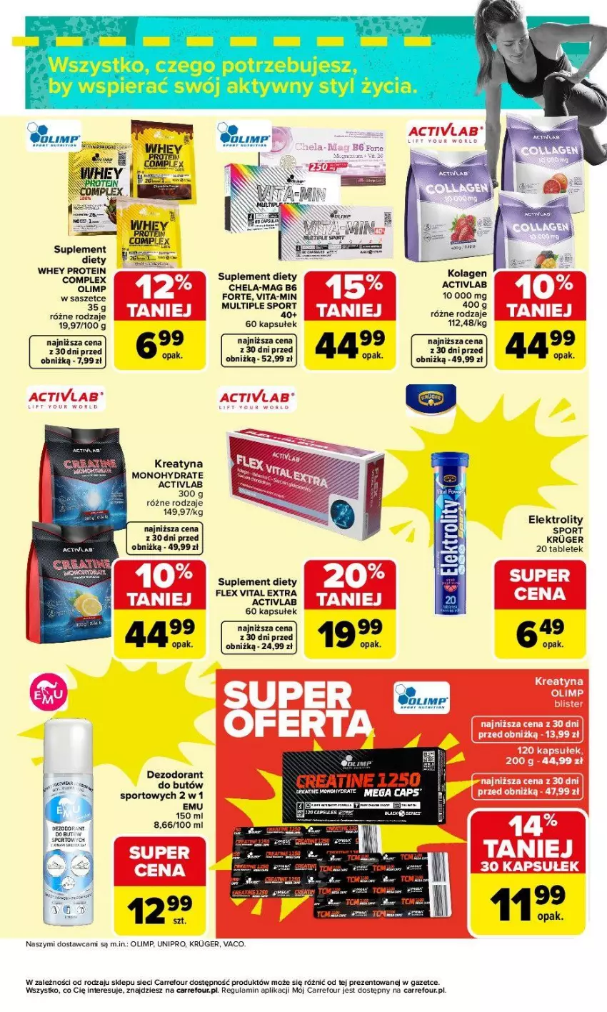 Gazetka promocyjna Carrefour - Gazetka ACTIVE FOOD - ważna 07.04 do 18.04.2026 - strona 9 - produkty: Dezodorant, Fa, Kawa, Kolagen, Por, Sport, Suplement diety, Tablet, Vita-Min