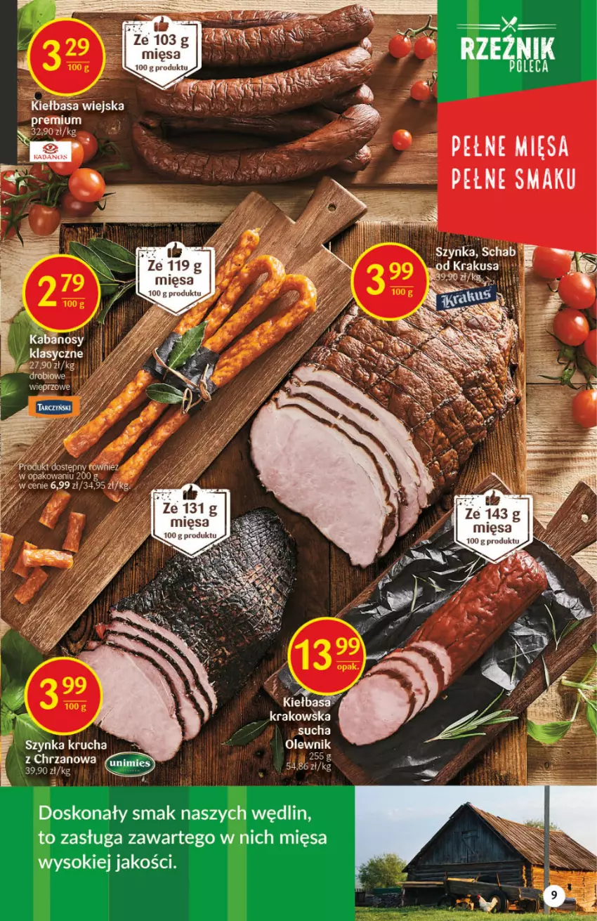 Gazetka promocyjna Delikatesy Centrum - Gazetka Delikatesy Centrum - ważna 22.07 do 28.07.2021 - strona 9 - produkty: Fa, Kabanos, Kiełbasa, Kiełbasa wiejska, Sok, Szynka