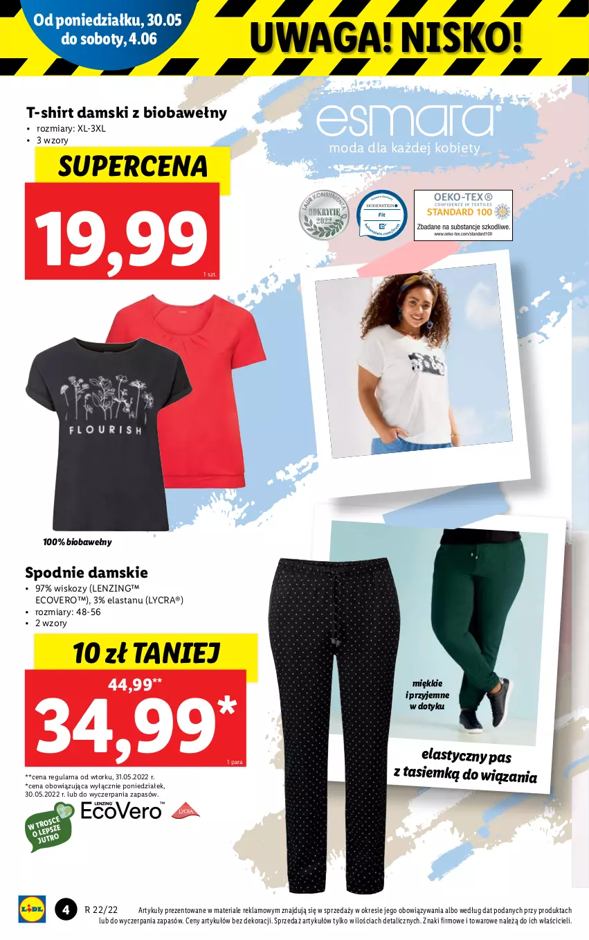 Gazetka promocyjna Lidl - GAZETKA - ważna 30.05 do 04.06.2022 - strona 4 - produkty: Moda, Spodnie, T-shirt, Waga