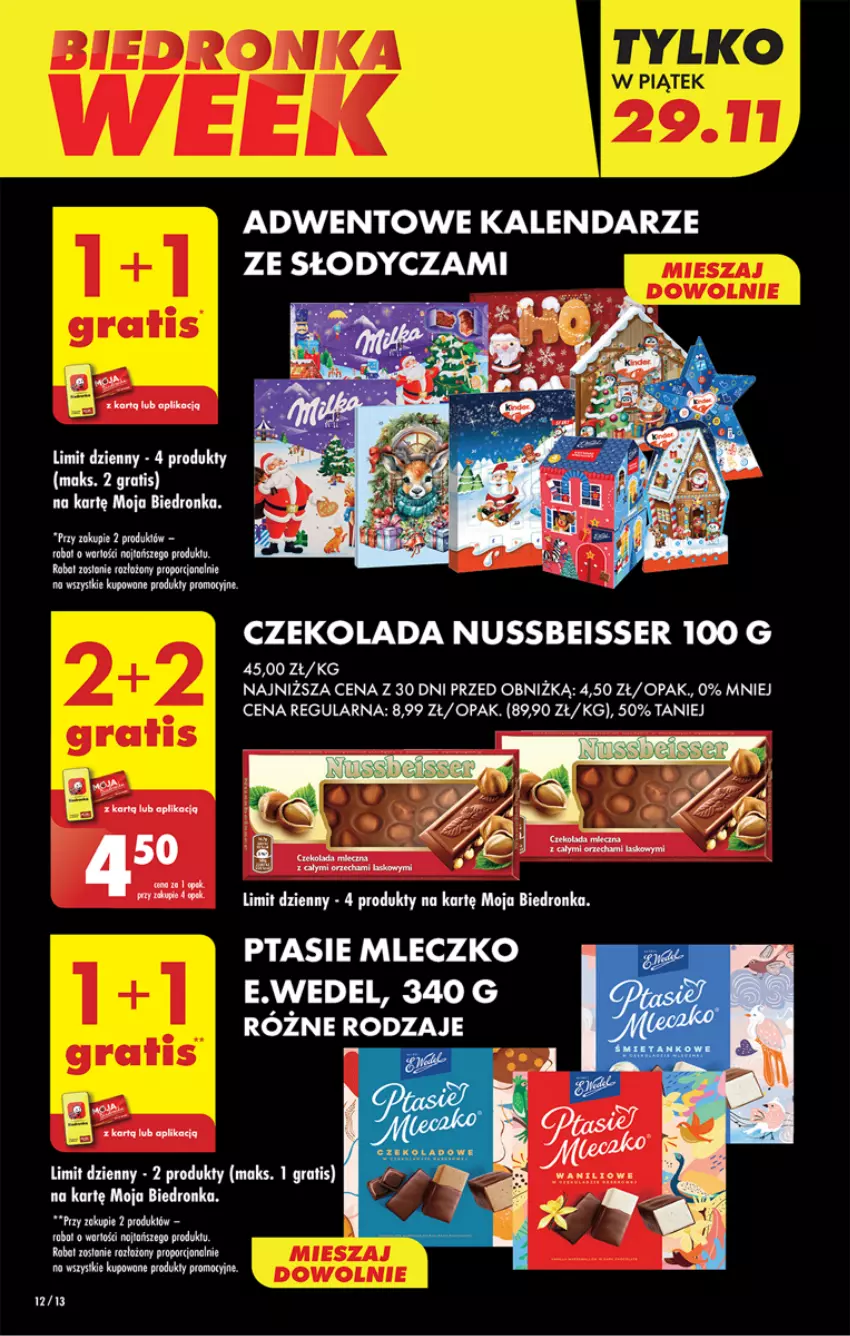 Gazetka promocyjna Biedronka - Od Czwartku - ważna 28.11 do 04.12.2024 - strona 14 - produkty: Czekolada, Gra, Kalendarz, Mleczko, Ptasie mleczko, Ser