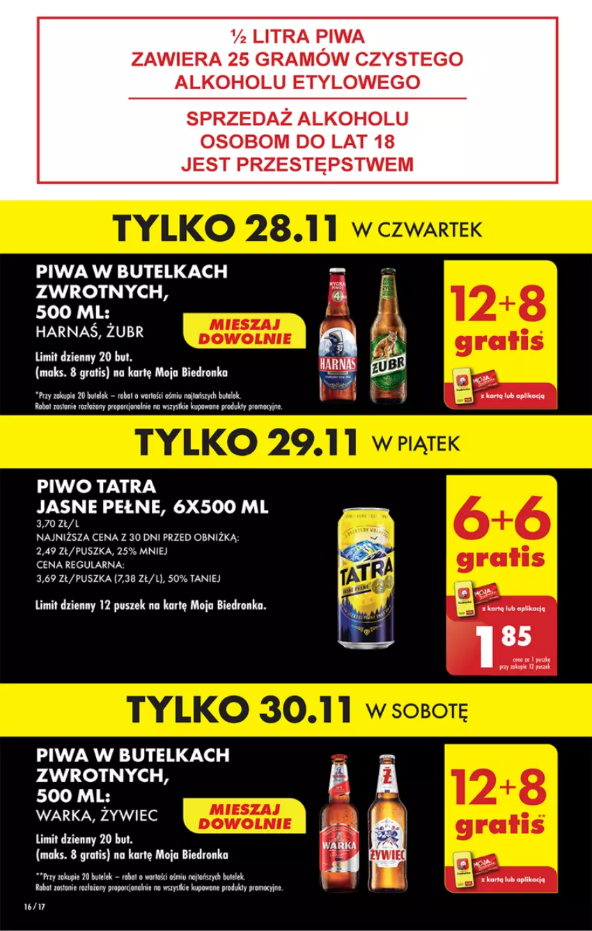 Gazetka promocyjna Biedronka - Od Czwartku - ważna 28.11 do 04.12.2024 - strona 18 - produkty: AEG, Gra, Piwa, Piwo, Tatra, Warka