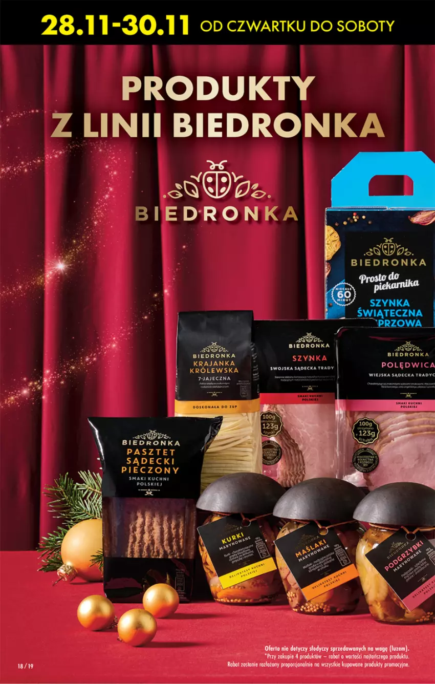 Gazetka promocyjna Biedronka - Od Czwartku - ważna 28.11 do 04.12.2024 - strona 20 - produkty: Fa, Pasztet, Piec, Polędwica, Szynka