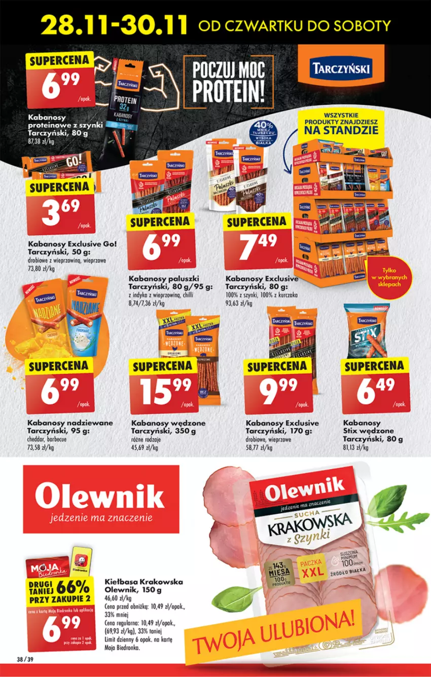 Gazetka promocyjna Biedronka - Od Czwartku - ważna 28.11 do 04.12.2024 - strona 48 - produkty: Duck, Kabanos, Kurczak, Olewnik, Tarczyński