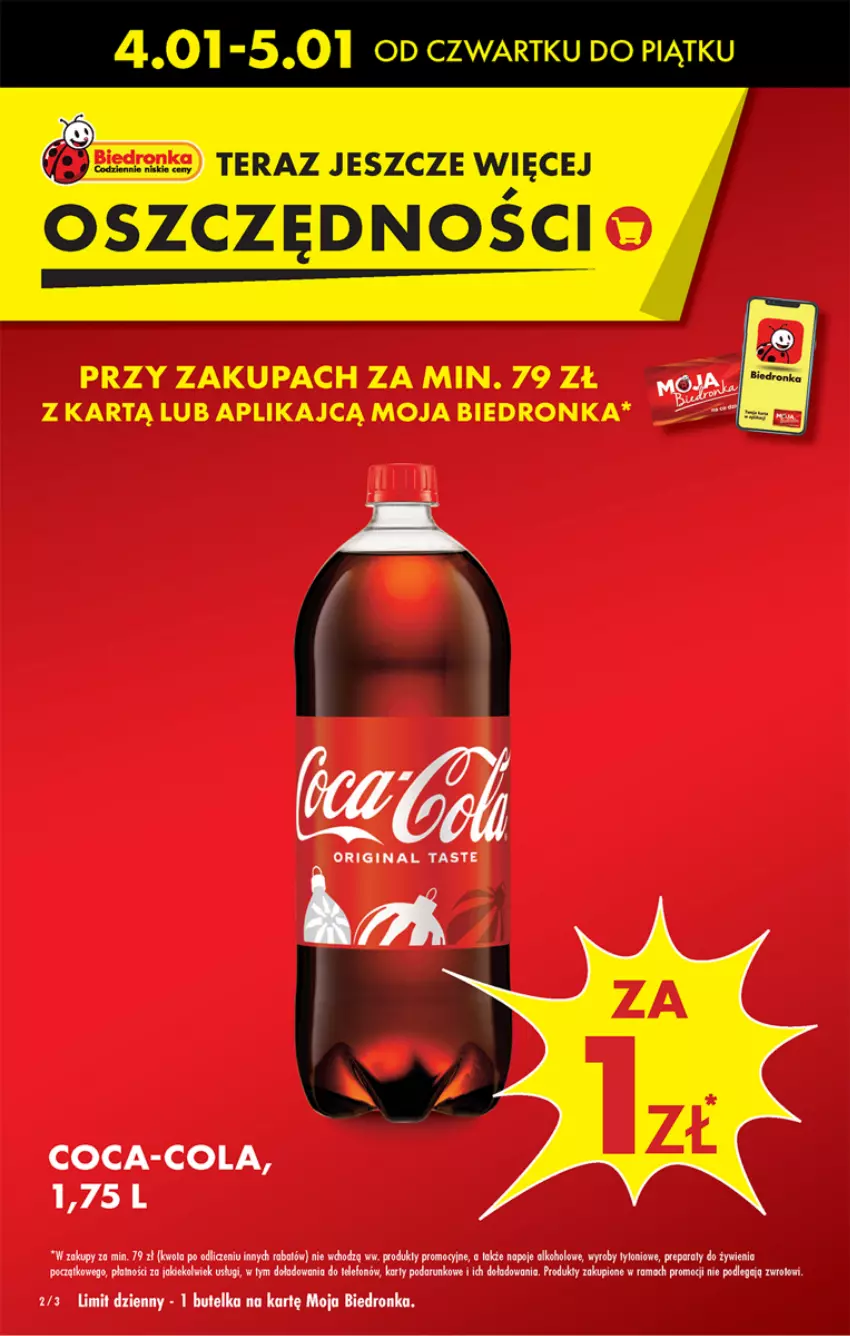 Gazetka promocyjna Biedronka - Od czwartku - ważna 04.01 do 10.01.2024 - strona 2 - produkty: Coca-Cola, Gin, Napoje