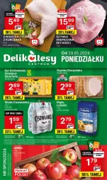 Gazetka promocyjna Delikatesy Centrum - NOWA GAZETKA Delikatesy Centrum od 29 stycznia! 29.01-04.02.2024 - Gazetka - ważna od 04.02 do 04.02.2024 - strona 1 - produkty: Kurczak, Ser, Rum, Szynka, Mąka, Woda, Cisowianka, Jabłka, LG